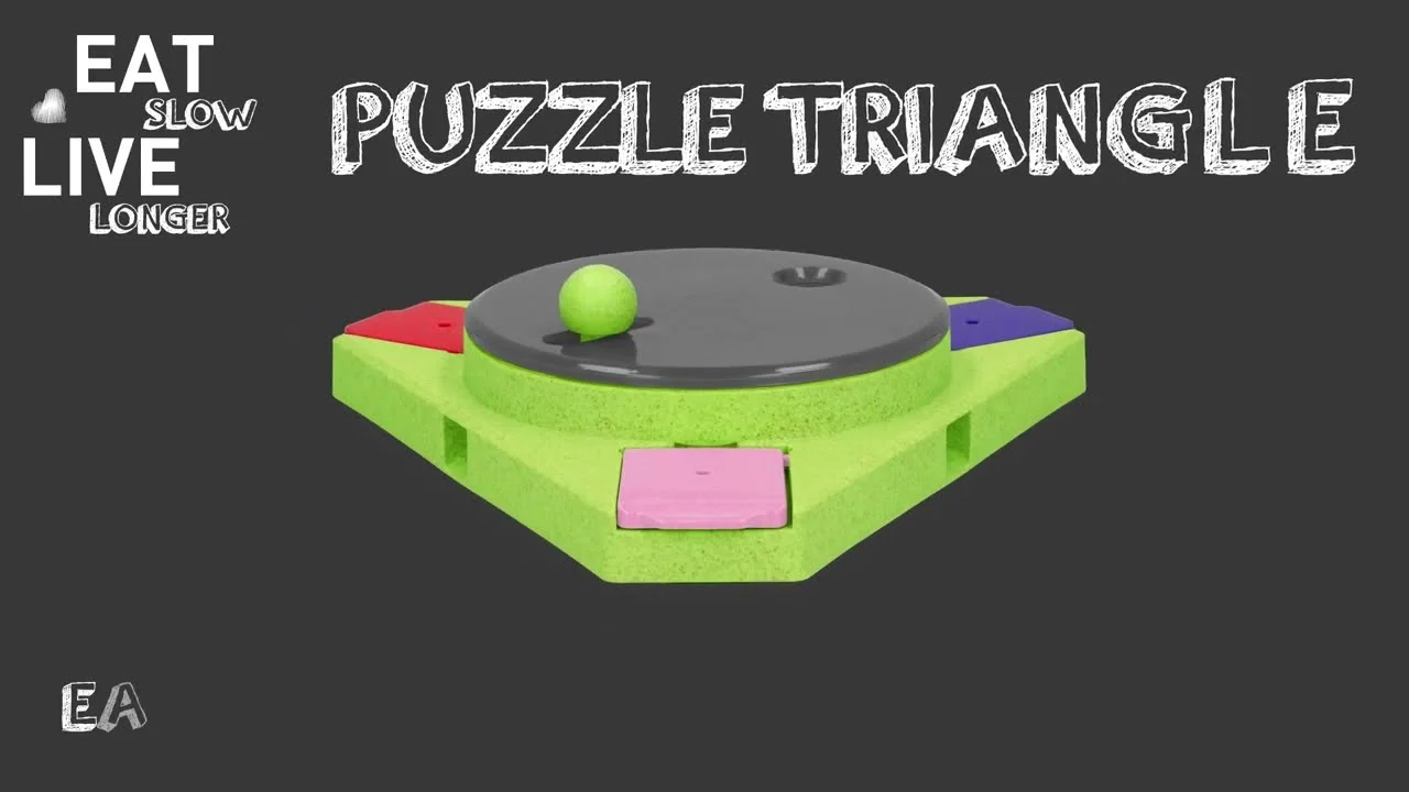 Puzzle per cani per crocchette e snack – Eat Slow Live Longer Puzzle Triangle - immagine 2