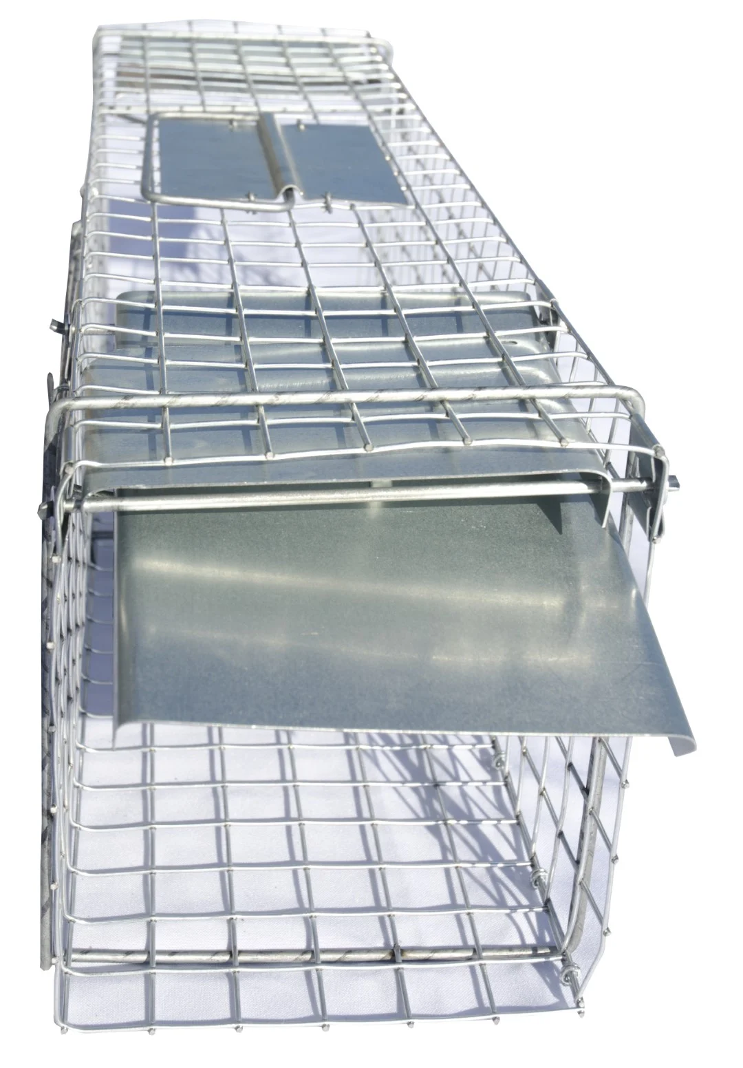Trappola a tunnel in acciaio zincato per martore e ratti, 65 x 17 x 20 cm – Hofman Pest Control - immagine 2