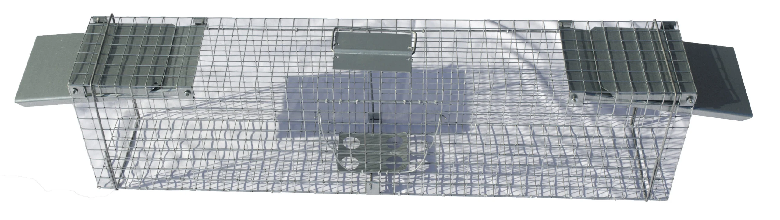 Trappola a tunnel in acciaio zincato per faine e ratti, 102 x 20 x 27 cm – Hofman Pest Control - immagine 3