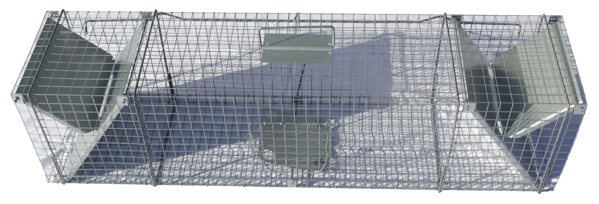Trappola a tunnel in acciaio zincato per faine e ratti, 122 x 29 x 32 cm – Hofman Pest Control - immagine 2