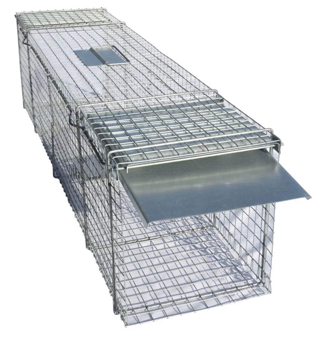 Trappola a tunnel in acciaio zincato per faine e ratti, 122 x 29 x 32 cm – Hofman Pest Control - immagine 1