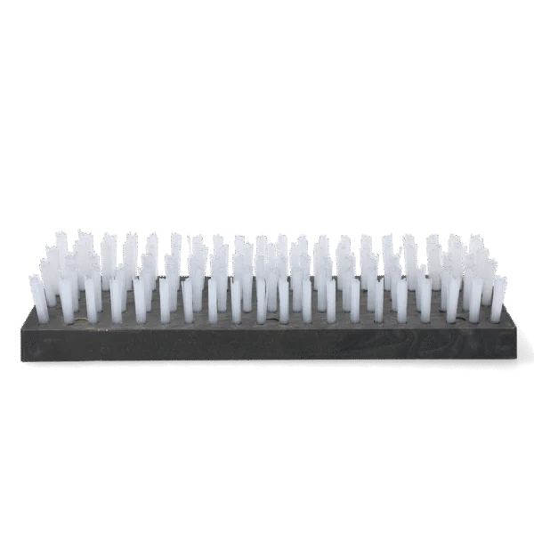 Spazzola per vitelli con setole in nylon, bianca, 45 x 15 cm