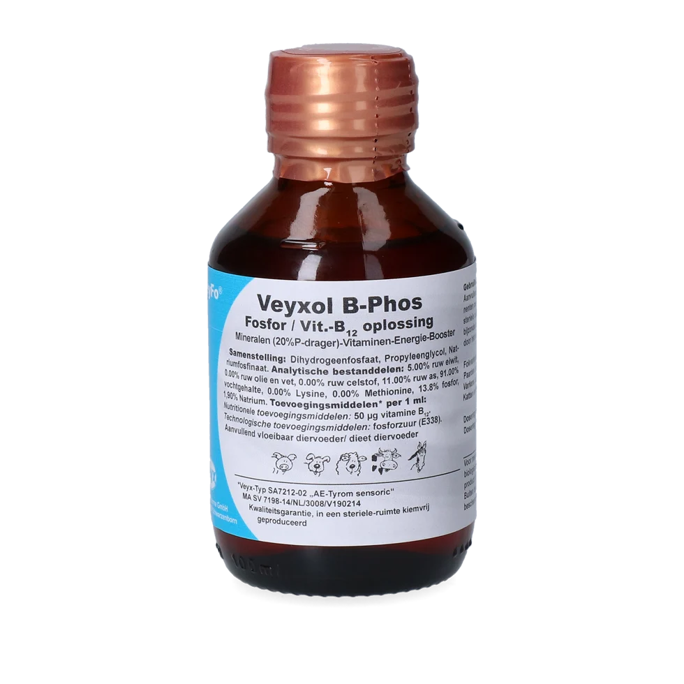 Mangime complementare per vacche da latte con fosforo e vitamina B12, 100 ml – Veyx Veyfo Veyxol B-Phos - immagine 1