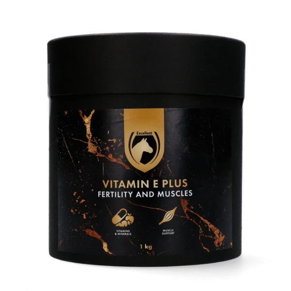 Integratore di vitamina E per cavalli con lisina e selenio, 1 kg – Excellent Horse Vitamin E Plus