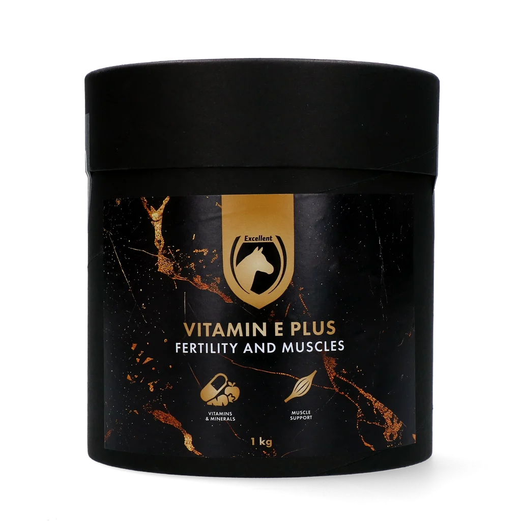 Integratore di vitamina E per cavalli con lisina e selenio, 1 kg – Excellent Horse Vitamin E Plus - immagine 1