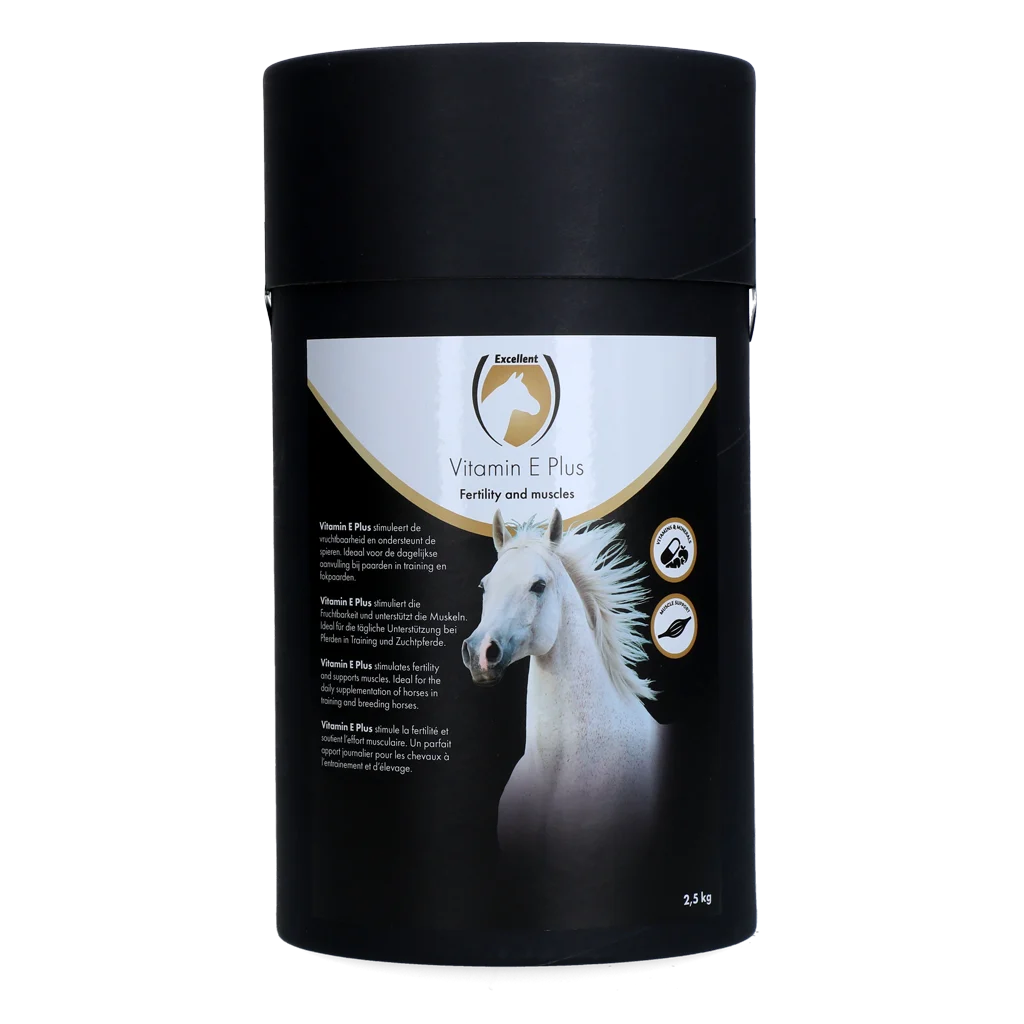 Integratore di vitamina E per cavalli con lisina e selenio, 2,5 kg – Excellent Horse Vitamin E Plus - immagine 1
