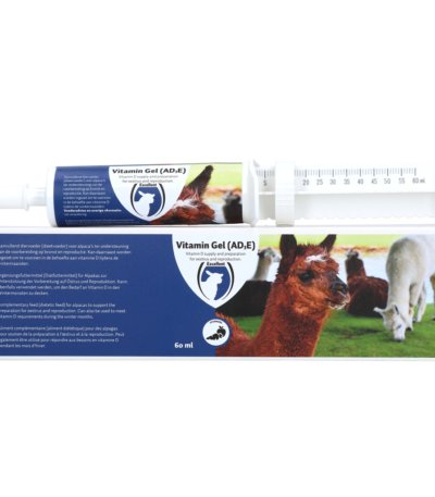 Gel vitaminico per alpaca con A, D3 ed E, 60 ml – Excellent Vitamine Gel