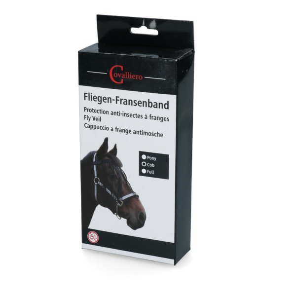 Frontalino antimosche per cavalli con chiusura in velcro, misura Full Cob