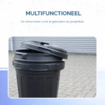 Bidone per mangime con chiusura a vite, 70 l, Nero - immagine 5