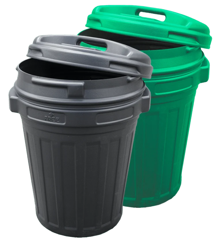 Bidone per mangime con chiusura a vite, 70 l, Nero