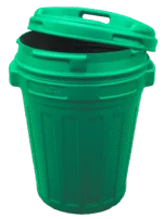 Contenitore per mangime con chiusura a vite, 70 l, verde - immagine 2
