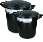Contenitore per mangime con coperchio e chiusura, 40 l – Vplast - immagine 2