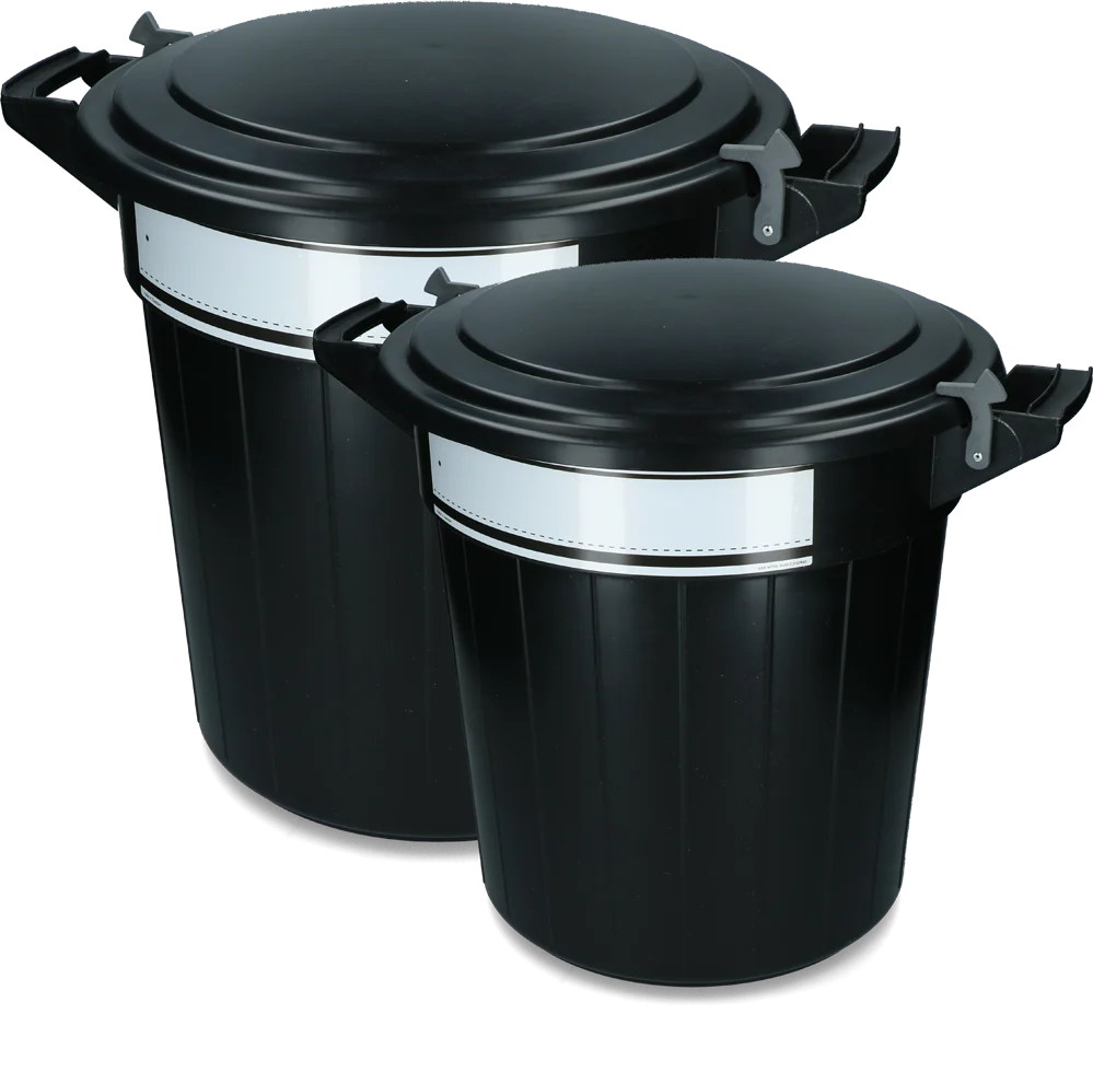 Contenitore per mangime con coperchio e chiusura, 40 l – Vplast - immagine 2
