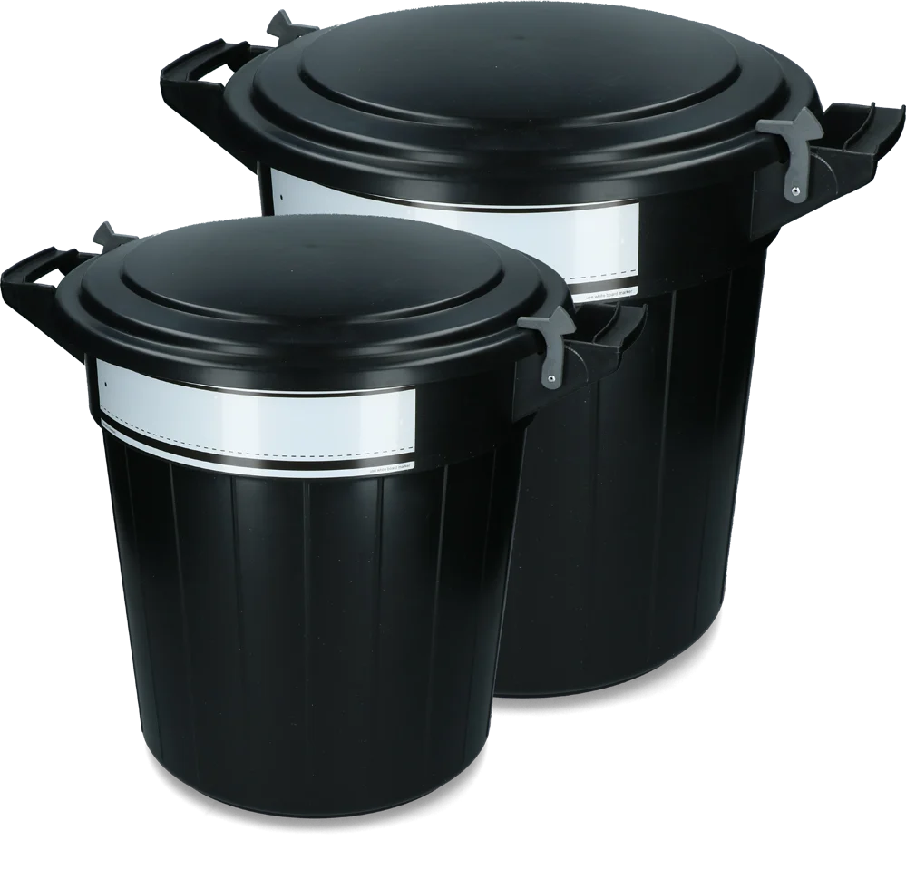 Contenitore per mangime con coperchio e chiusura, 40 l – Vplast - immagine 1