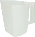Paletta per mangime in plastica con indicazione del volume, 2 l, Trasparente – Vplast Plus
