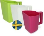 Paletta per mangime in plastica con graduazione interna, 2 l, Verde – Vplast Plus - immagine 2