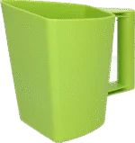 Paletta per mangime in plastica con graduazione interna, 2 l, Verde – Vplast Plus