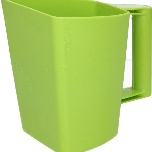 Paletta per mangime in plastica con graduazione interna, 2 l, Verde – Vplast Plus