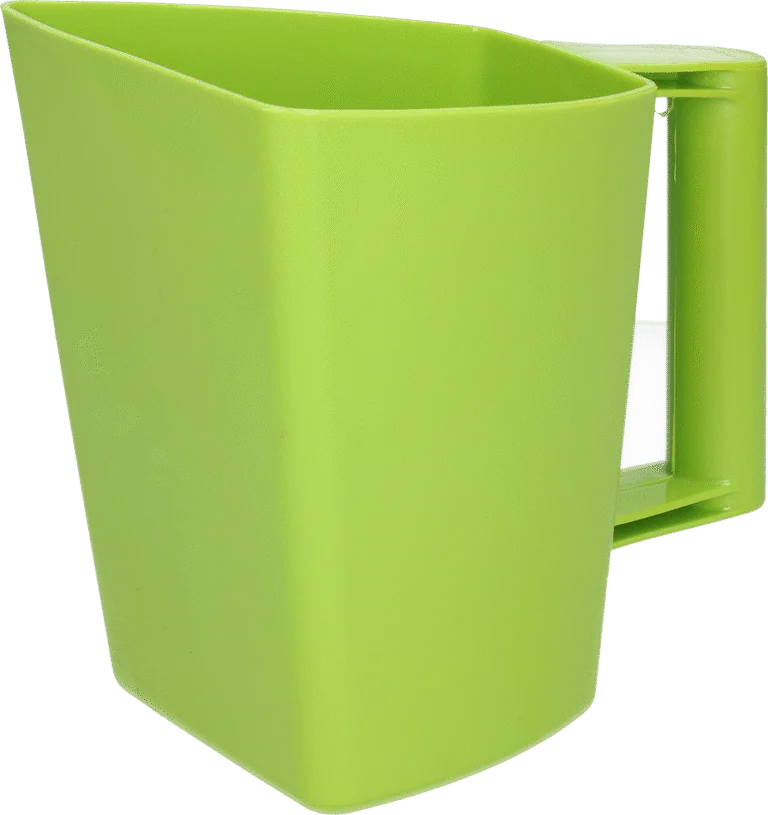 Paletta per mangime in plastica con graduazione interna, 2 l, Verde – Vplast Plus