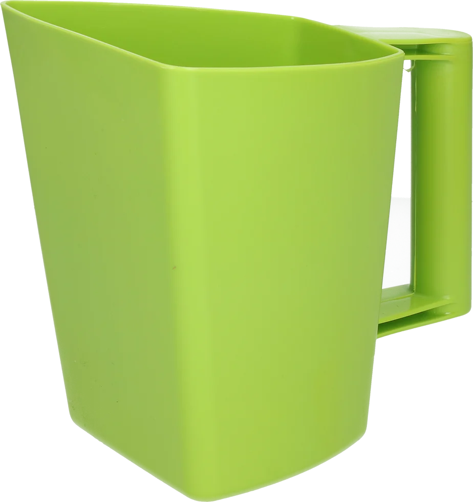 Paletta per mangime in plastica con graduazione interna, 2 l, Verde – Vplast Plus - immagine 1