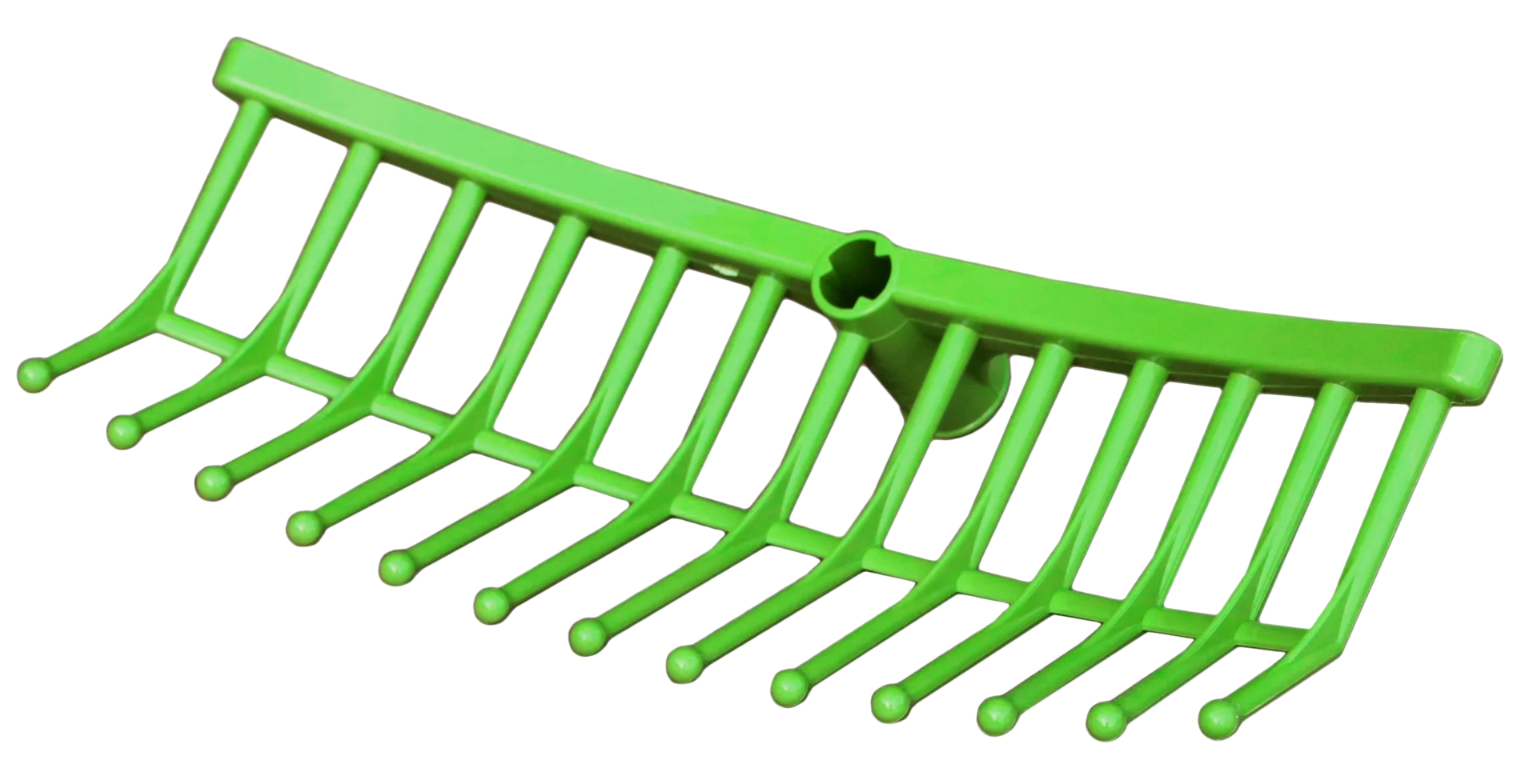 Rastrello per mangime in plastica verde, diametro del foro 26 mm - immagine 1