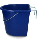 Mangiatoia con ganci per appenderla e manico, 15 l, blu scuro – Vplast - immagine 2