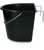 Mangiatoia con ganci di sospensione e manico, 15 l, nera – Vplast