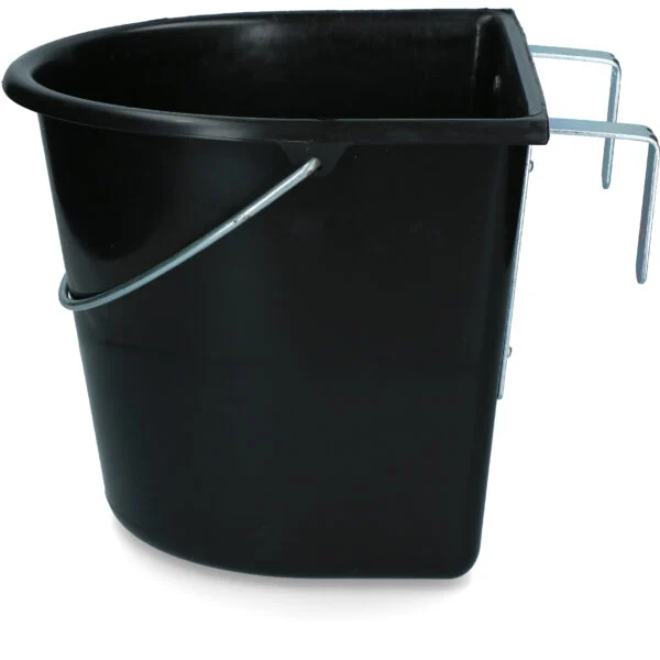 Mangiatoia con ganci di sospensione e manico, 15 l, nera – Vplast