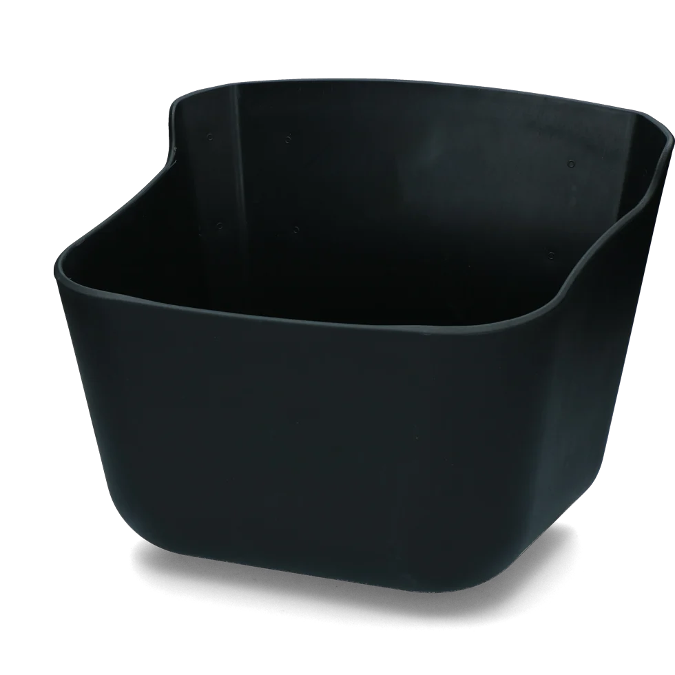 Mangiatoia e abbeveratoio in plastica nera, 15 l – Vplast - immagine 1