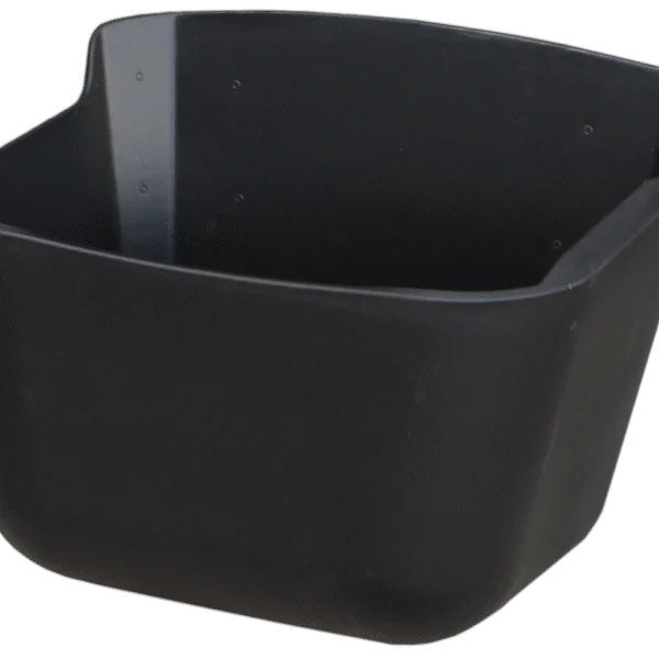 Mangiatoia e abbeveratoio in plastica nera con bordo rialzato, 15 l – Vplast