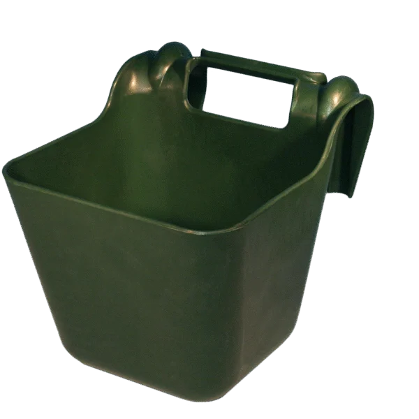 Mangiatoia per cavalli sospendibile con manico, 14 l, verde – Ok-Plast