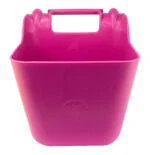 Mangiatoia sospesa per cavalli con manico, 14 l, rosa – Ok-Plast - immagine 2