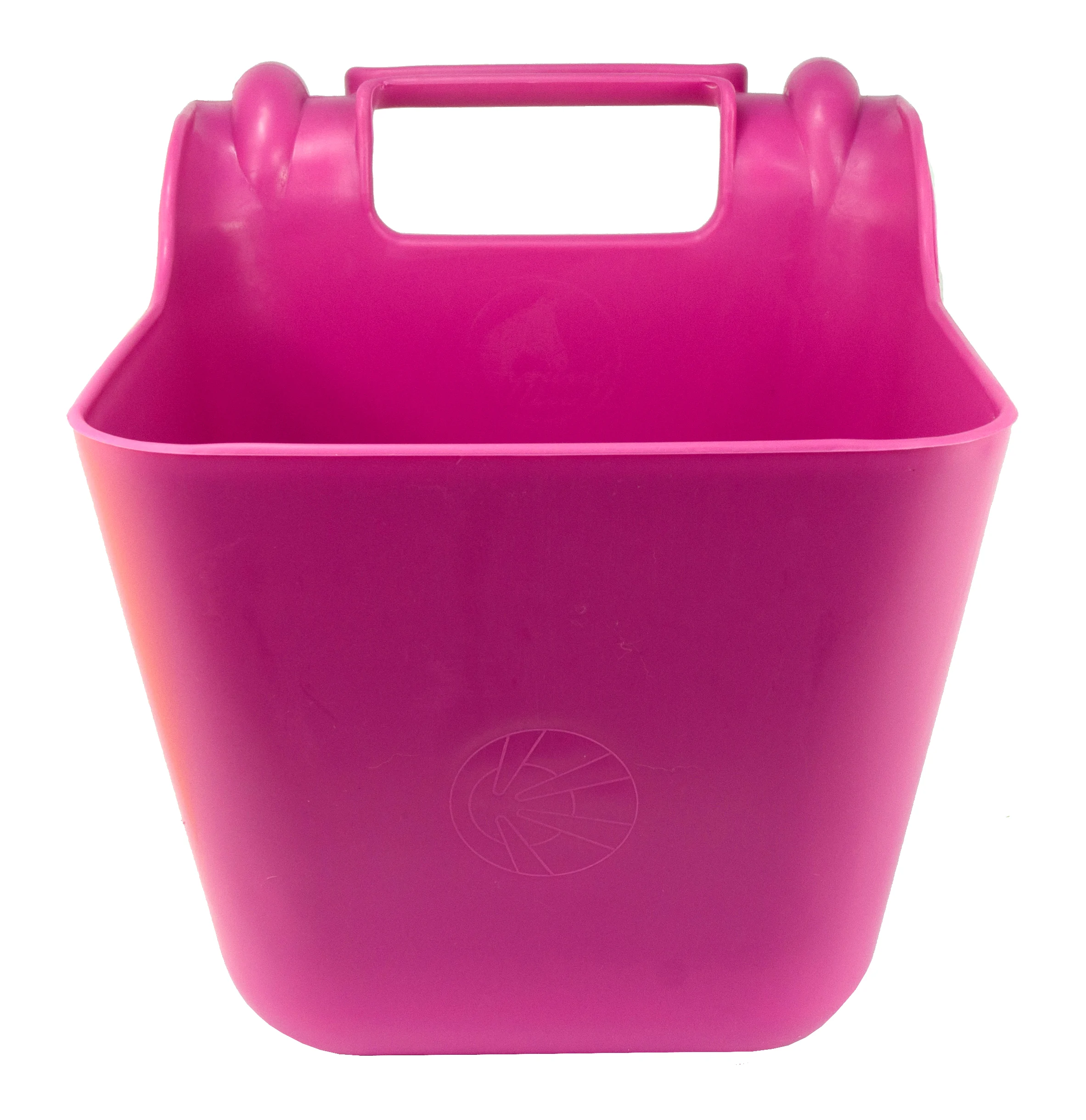 Mangiatoia sospesa per cavalli con manico, 14 l, rosa – Ok-Plast - immagine 2