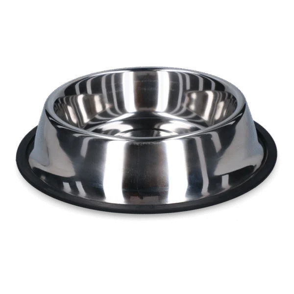 Ciotola per cibo e acqua per cani in acciaio inox con bordo antiscivolo, 900 ml, Ø 23 cm