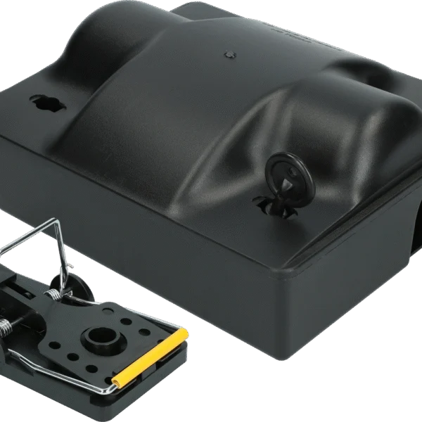 Stazione esca per ratti con trappola per ratti e chiave, 23,5 x 19,5 x 10,5 cm – Hofman Pest Control Dual Bait