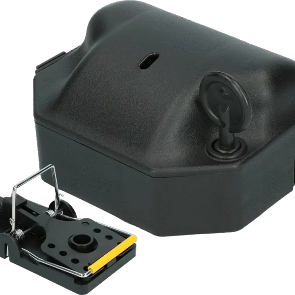 Scatola porta esca per topi con trappola per topi e chiave, 12,5 x 10,5 x 6,5 cm – Hofman Pest Control