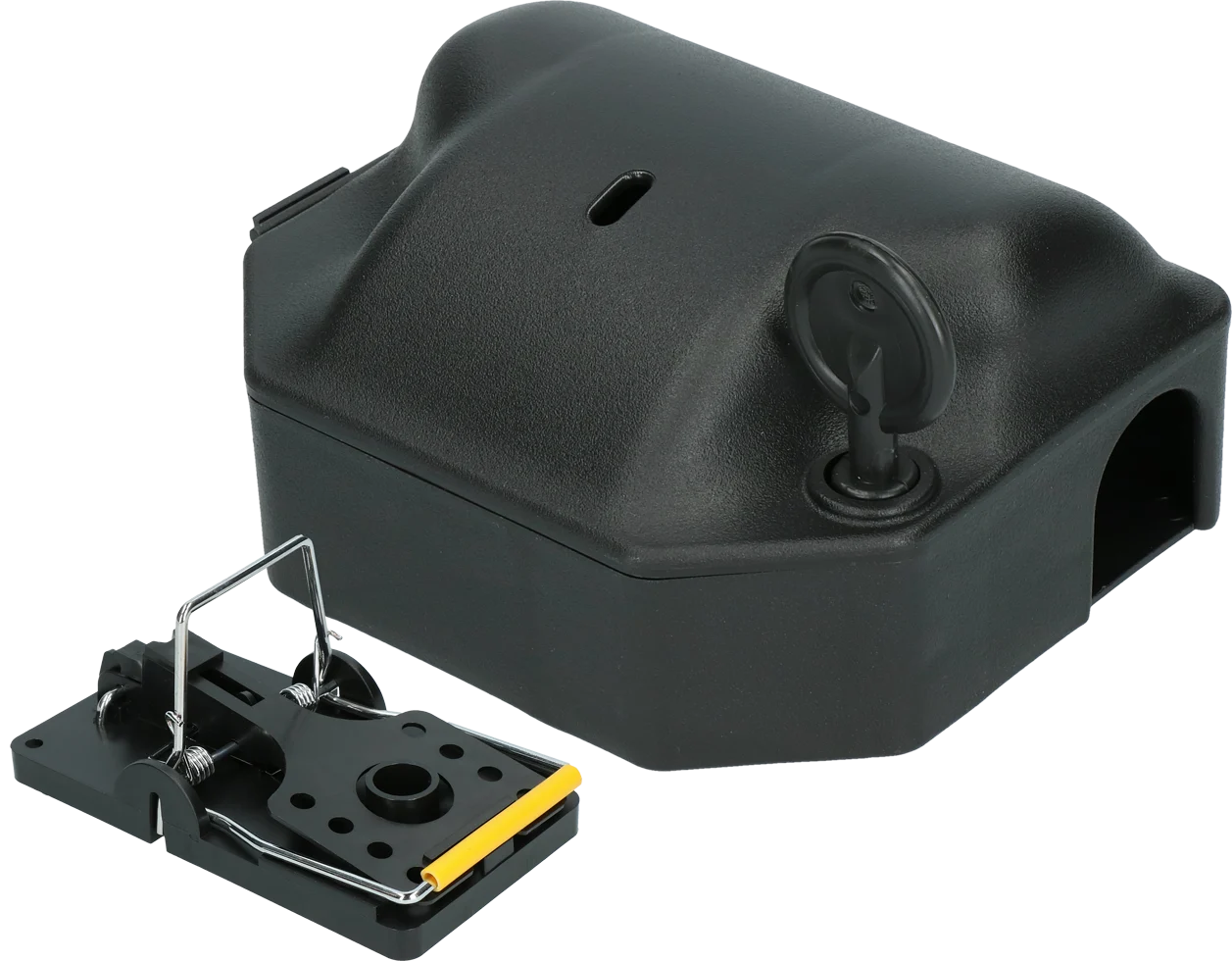 Scatola porta esca per topi con trappola per topi e chiave, 12,5 x 10,5 x 6,5 cm – Hofman Pest Control - immagine 1