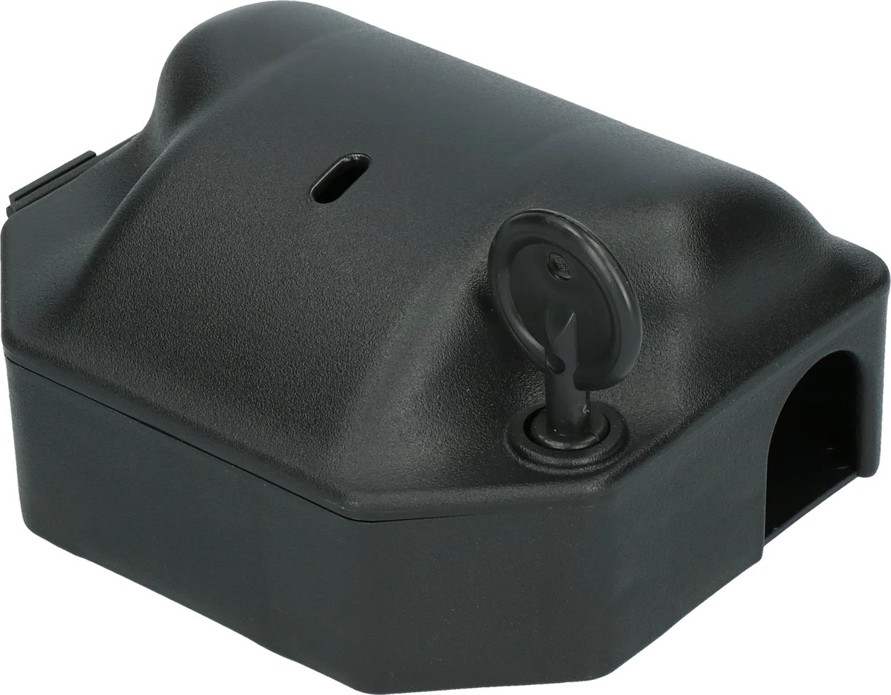 Scatola porta esca per topi con trappola e chiave, 12,5 x 10,5 x 6,5 cm – Hofman Pest Control Muis Combi PCO - immagine 1