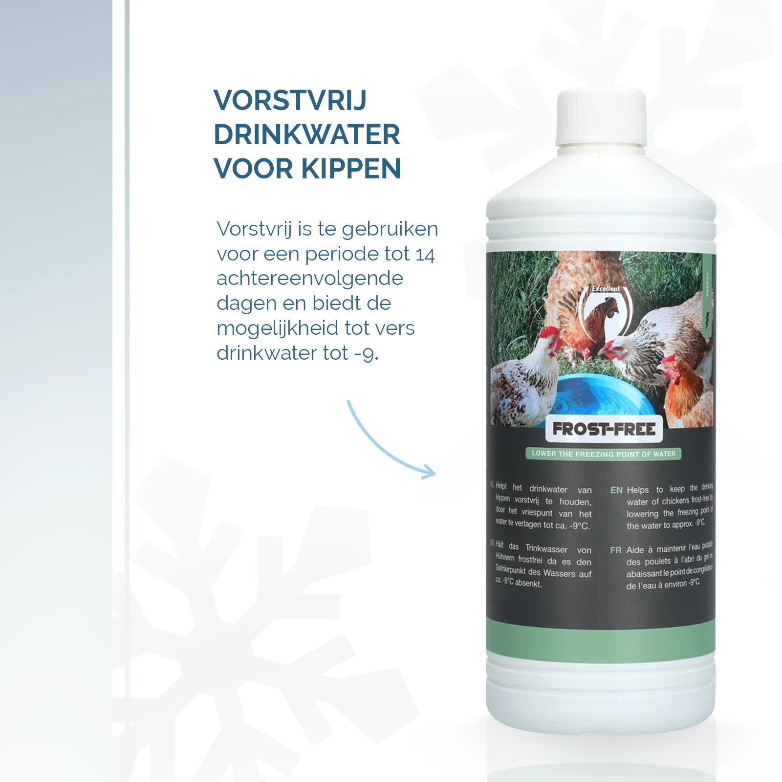 Additivo per l’acqua da bere delle galline contro il gelo, 1 l – Excellent Vorstvrij - immagine 4