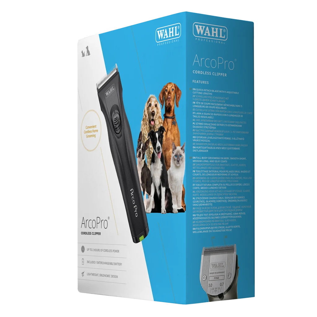 Tosatrice per cani senza fili con lunghezza di taglio da 0,7 a 3 mm – Wahl ArcoPro - immagine 1