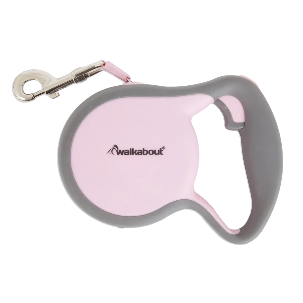 Guinzaglio avvolgibile per cani rosa S, 4 m – Petmate Walkabout - immagine 1