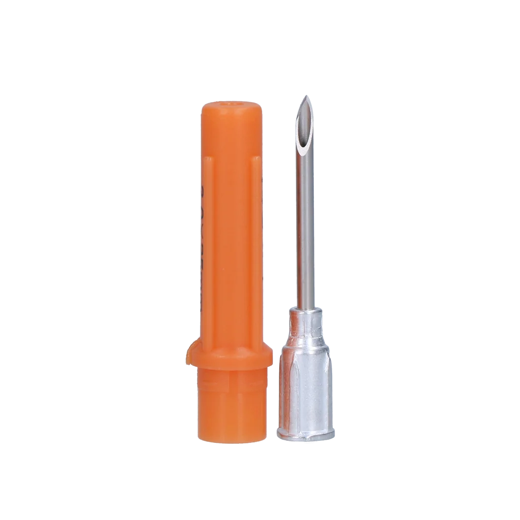 Ago monouso per bovini, acciaio inossidabile, 14G x 1 inch - immagine 1