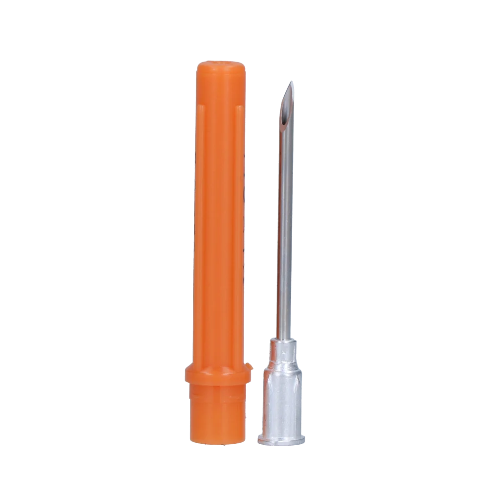 Ago monouso per suini e bovini, acciaio inossidabile, 14G x 1,5 inch - immagine 1