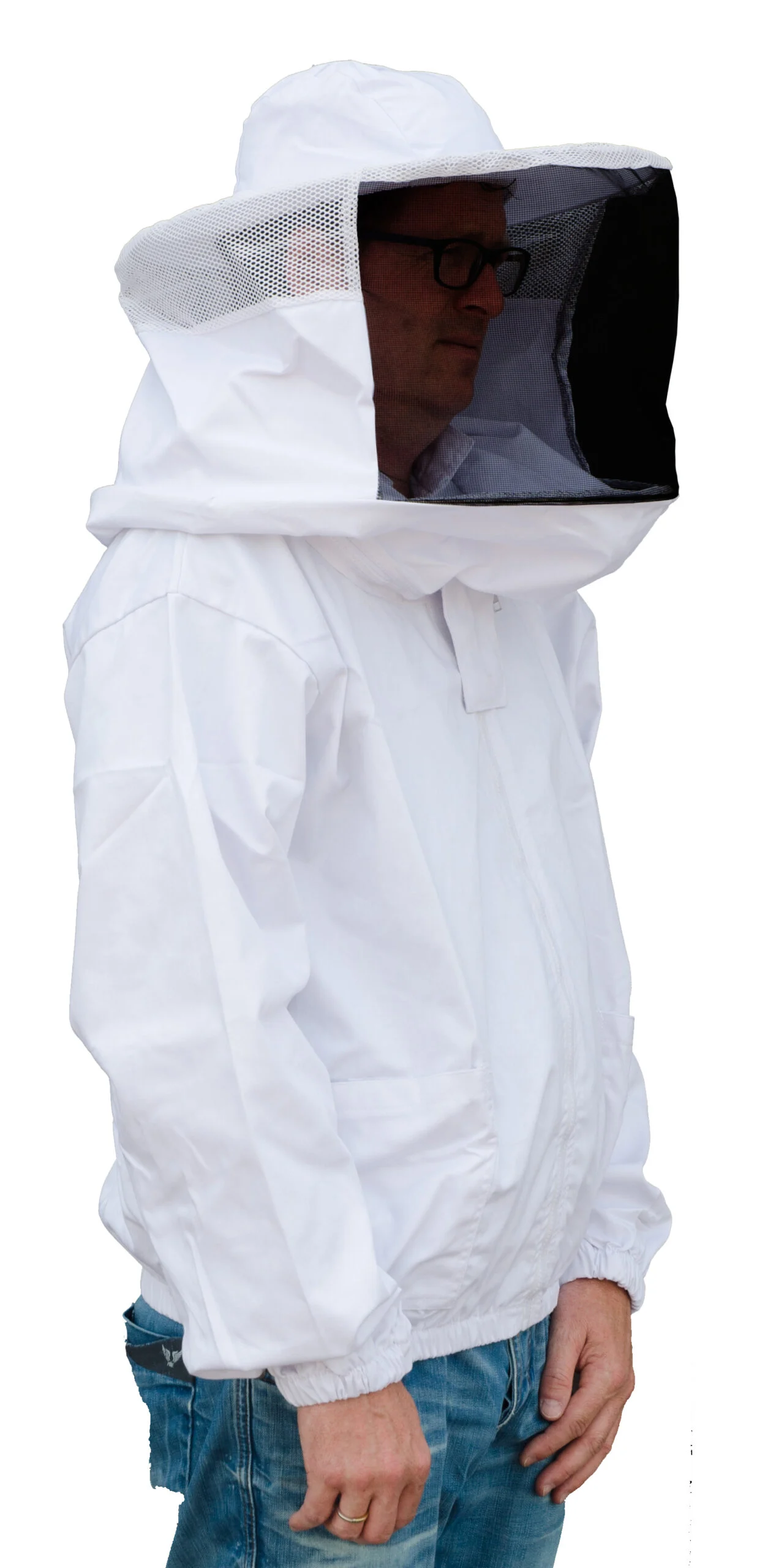 Giacca da apicoltore in cotone con cappello e visiera, taglia L – Hofman Pest Control - immagine 3