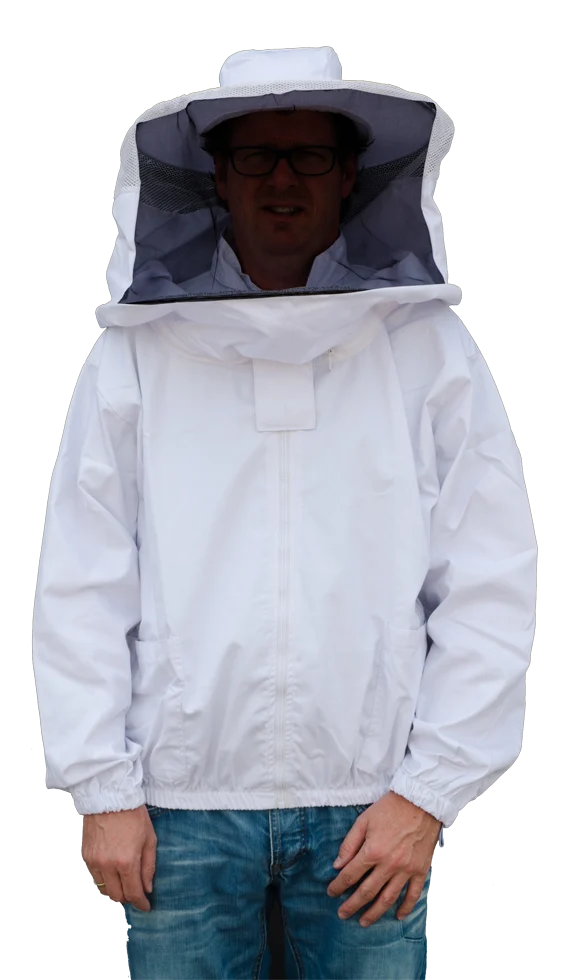 Giacca da apicoltore in cotone con cappello e visiera, taglia XXL – Hofman Pest Control - immagine 2