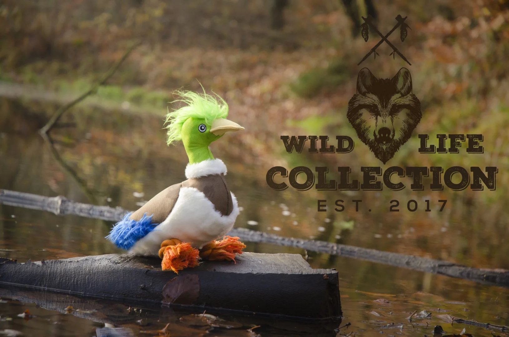 Peluche per cani in morbido pile con corda per tirare e squeaker – Wild Life Collection Wild Life Dog Eend - immagine 4