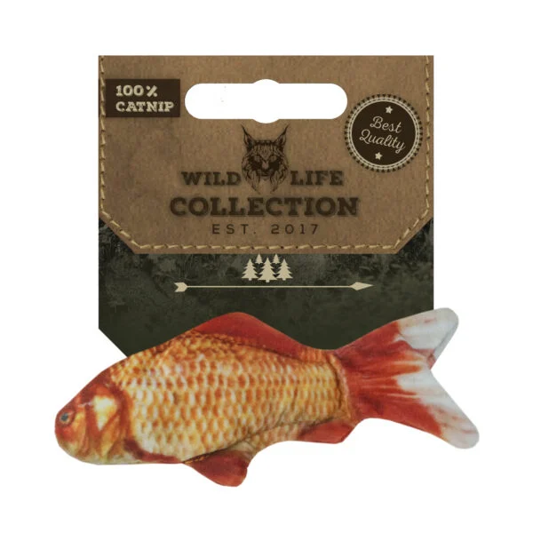 Pesce giocattolo per gatti con erba gatta – Wild Life Collection Cat Pesce rosso