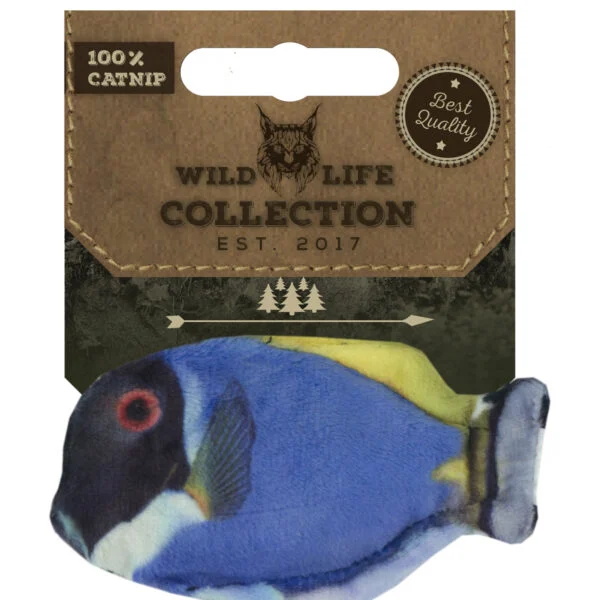 Pesce giocattolo per gatti con erba gatta – Wild Life Collection Cat Pesce chirurgo blu