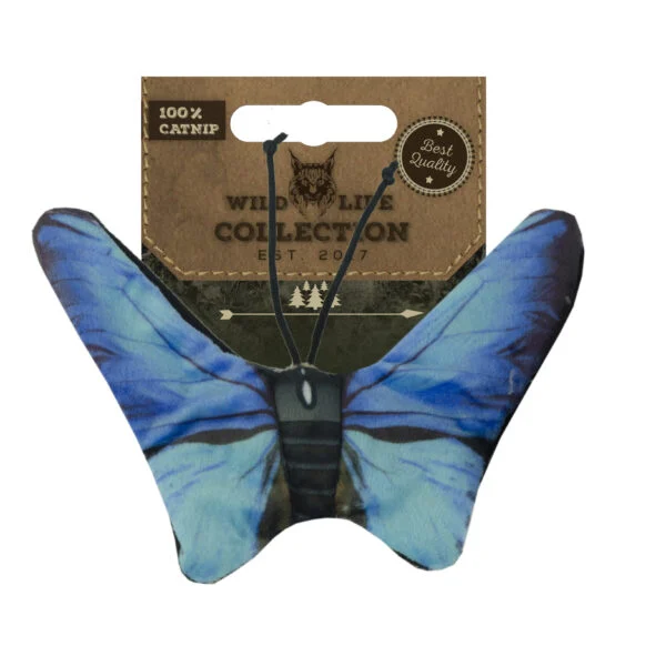 Farfalla gioco per gatti con erba gatta – Wild Life Collection Cat Farfalla blu