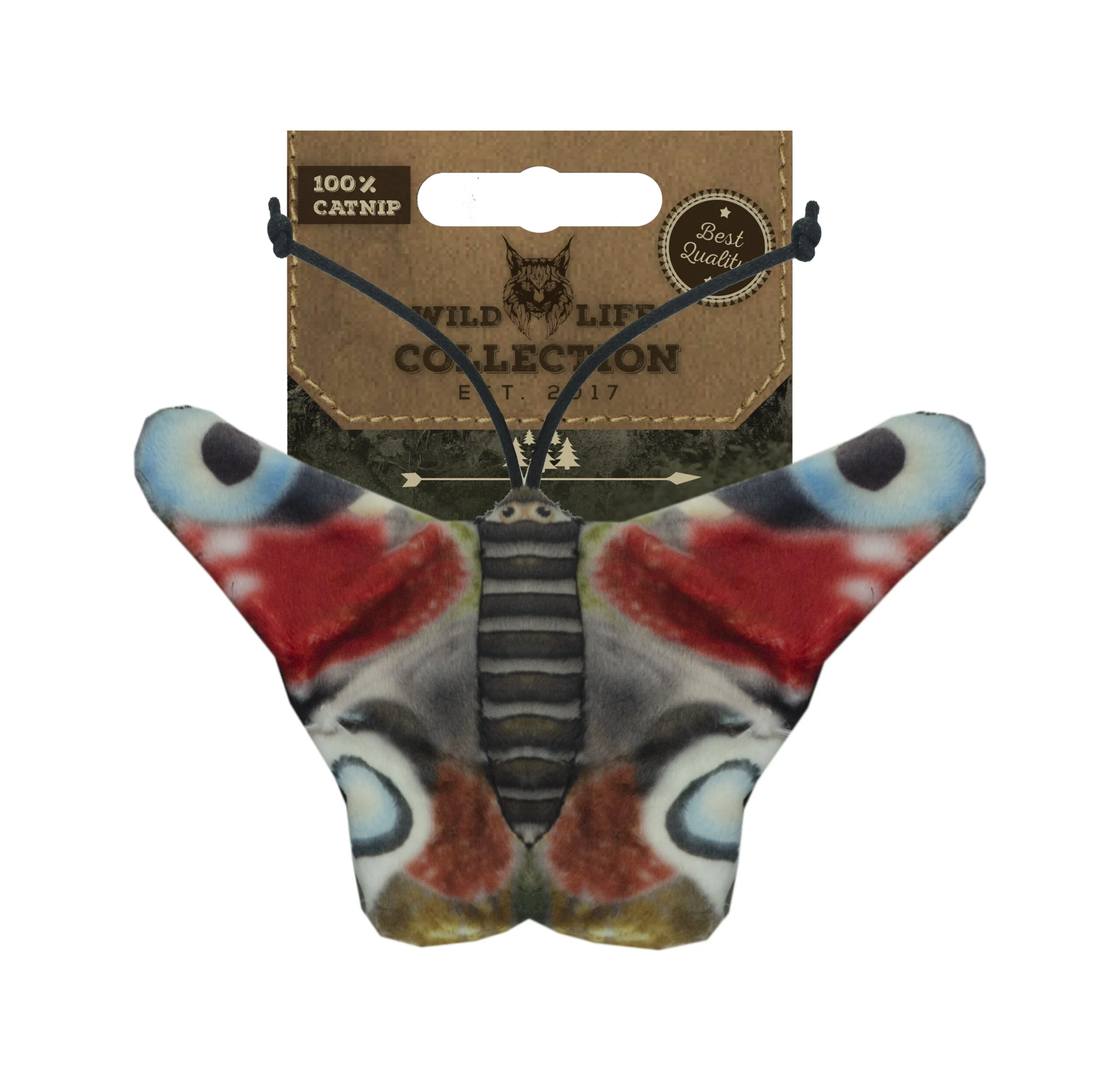 WILD0311.jpg Farfalla gioco per gatti con erba gatta – Wild Life Collection Cat Pavone - immagine 1